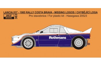 Decal – Lancia 037 - 1985 Rally Costa Brava - Rothmans logos 1/24